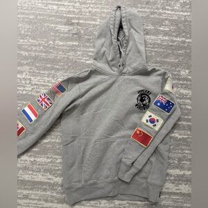 Hypland Womens World Flag Hoodie Grey Size S